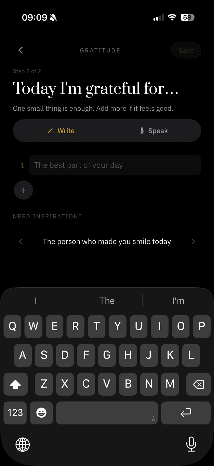 Evening Gratitude — Write
